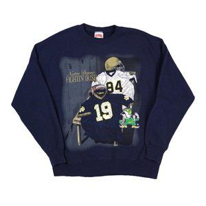 Vintage 90s Nutmeg Notre Dame Fighting Irish Printed Crew Neck